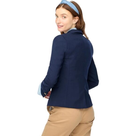 J. Crew Factory NWT $198 Original schoolboy blazer Navy Golden Buttons Women's 4 - Picture 3 of 11